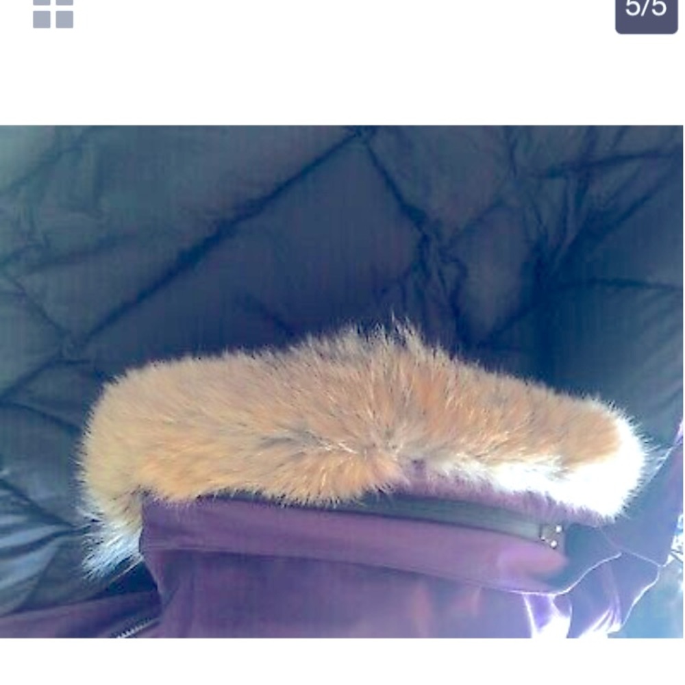 Canada goose down parka with coyote fur trim